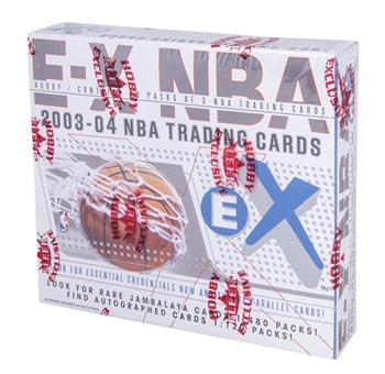 2003/04 Fleer "E-X NBA" Basketball Factory Sealed Hobby Box (20 Packs)